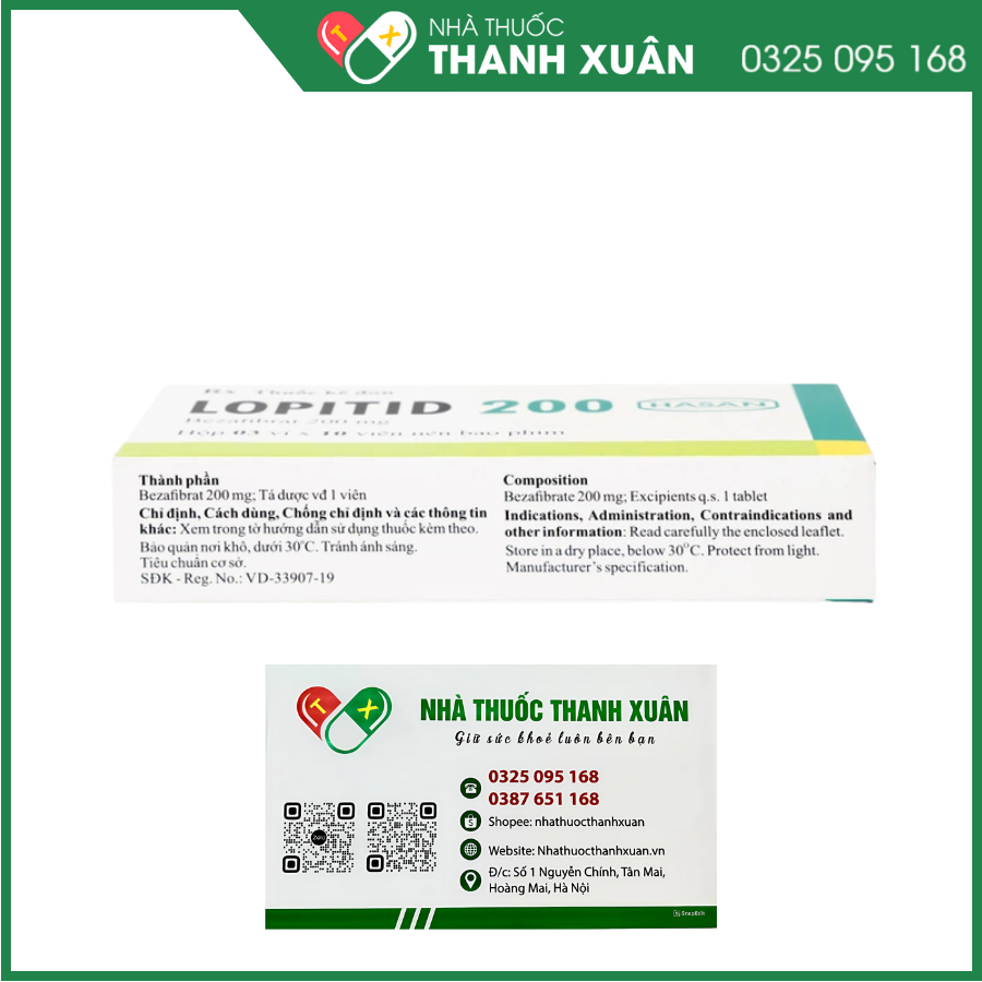 Thuốc Lopitid 200 điều trị tăng triglycerid máu nặng